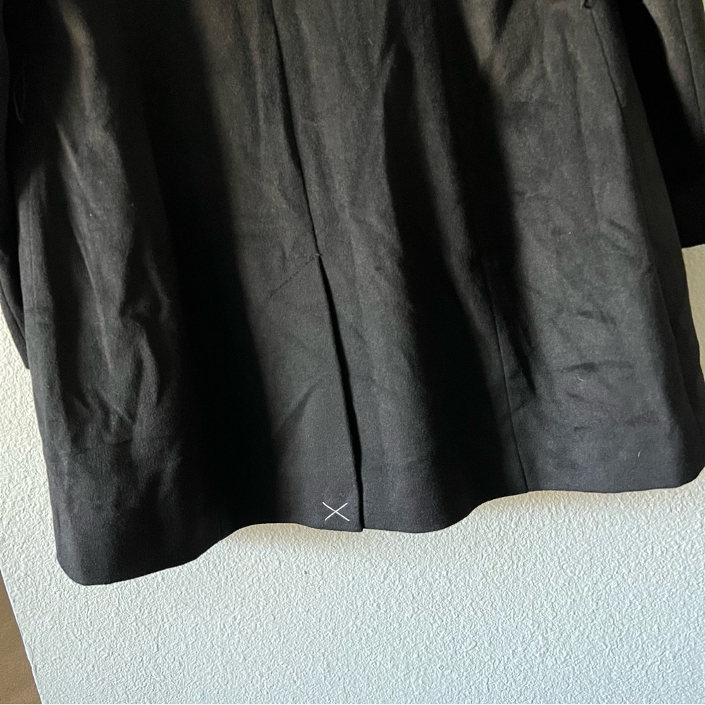 Forecaster Women's Fox-Fur-Collar Maxi Reefer Coat (Black) size 16 luxe wear NWT - Picture 8 of 14